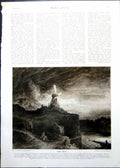 Antique Old Print The Mill A Brunet-Debaines Angels Heads Sir J Reyns 1911 20th