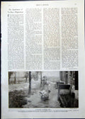 Antique Old Print Flower Girl Dutch Trees House Daughter Ghetto L Fildes 1912