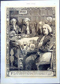 Old Print Men Wigs Discussing Boswell H Nelson King Alfred D Wilkie 1912 20th