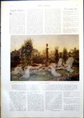 Antique Old Print Jh Lorimer Cupid'S Garden Gf Watts Great Possessions 1912