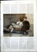 Old B Riviere Let Sleeping Dogs Lie Man Bench James Watt Beechy 1912 20th