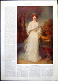 Old Print Ellis Roberts Lady Clonmell King Charles Ii Visiting Wren 1912 20th