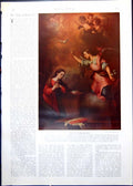 Antique Old Print Murillo Anunciation Angel Vespers F Spenlove-Spenlove 1913