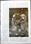 Original Old Antique Print Jw Waterhouse Death Orpheus Love And Gf Watts 1913