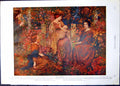 Antique Print Tom Mostyn The Child Ladies Bower King Charles Spaniels 1913 20th