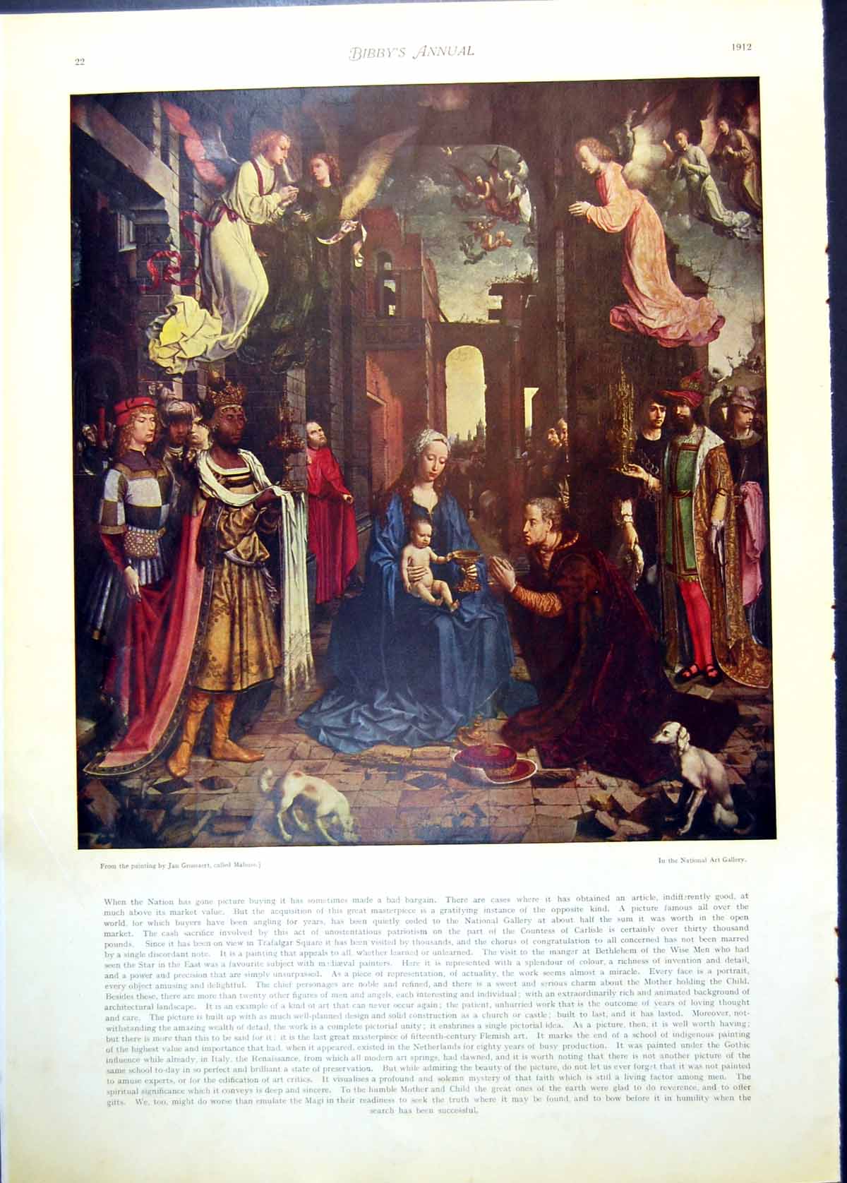 Antique Print Gifts Baby Jesus Mabuse J Grossaert Village Comic Street 1912