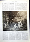 Antique Old Print Children Birdnesting Large Tree G Morland Nest Skylark 1912