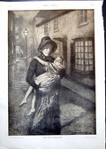 Antique Print Good Samaritan Lady Child Street Night Milton'S Cottage 1912 20th
