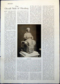 Antique Print Demeter Sculpture Woman Joseph Presentin Father Pharoah 1922 20th
