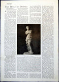 Old Print Venus Milo Double Statue State Official Ancient Egypt Wife 1922 20th