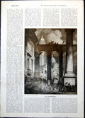 Antique Old Print Colonnade W Strang Socialists Man Chair Talking Crowd 1922