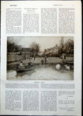 Antique Print Marlow Ferry Boat Nature Unfing Herself Statue E Barrias 1922