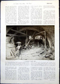 Old Print Galilean Flour Mill Wm. Hole Horses Buddha E Schlagintweit 1922 20th