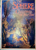 Antique Print Front Cover Christmas In War Time Siers Round Camp Fire 1914 20th