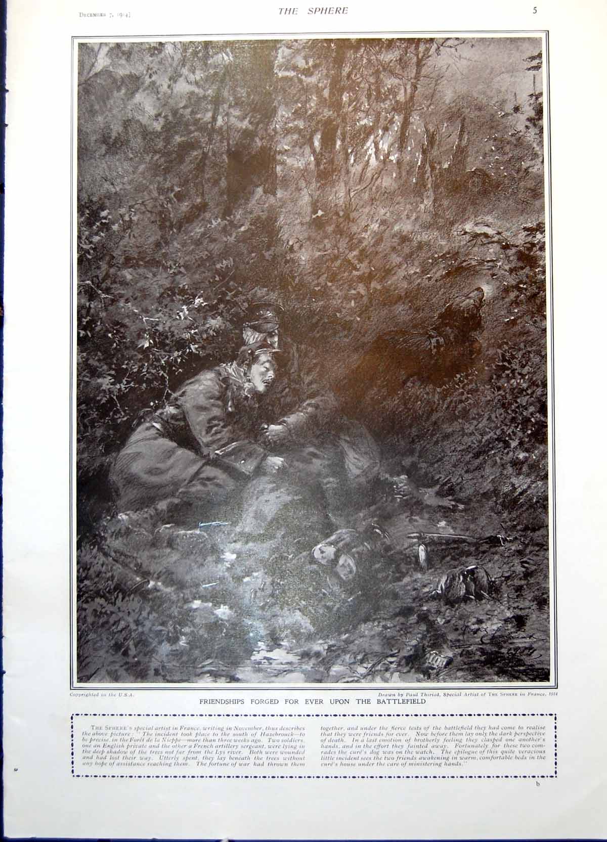 Old Battlefield Friends British Troops Aisne Caves Hussar Maiden 1914 20th