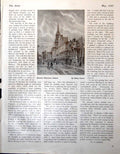Antique Old Print Showery Afternoon Oxford S Causer Edge Village Editor 1947 0