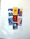 Old Vintage Print Showcard Designs John Bee Poster Colour Fox Gloves 1947 20th
