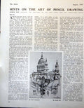 Original Old Vintage Print Joseph Pike St. Paul'S Cathedral London 1947 20th