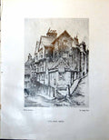 Original Old Vintage Print Steep Street Bristol Joseph Pike Essex Stairs 1947