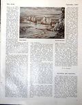 Old Print Coast Scenery Cliffs Stacks Kenneth Steel Chow Fg Mories 1947 20th