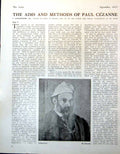 Original Old Vintage Print Self-Portrait By Cezanne 1947 20th Century