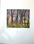 Original Old Vintage Print La Montagne Ste. Victoria Cezanne Lac D'Annecy 1947