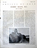 Antique Print Corfe Castle Harry Riley St. Ives Appledore Boats Shore 1947
