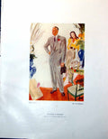 Antique Old Print Ordering A Bouquet Cb Bowmar Figure Painting Cezanne 1947