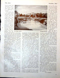 Old Print Bridge Sketch Kenneth Steel Continental Arcade H Fletcher 1947 20th
