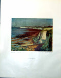Old Vintage Print Cliffs England J Proudfoot Sketchbook H Fletcher 1947 20th