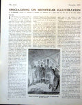 Old Print Rough Sketch People Boarding Aircraft Aeroplane Cb Bowmar 1947 20th