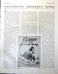 Antique Old Print Book Cover Beppo Devoted Monkey Kay Blink Character 1947