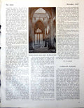 Old Print Cathedral Interior Kenneth Steel Artist'S Father Cezanne 1947 20th
