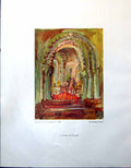 Antique Print Chapel In France Elisabeth Morris Mount Victor Cezanne 1947 20th