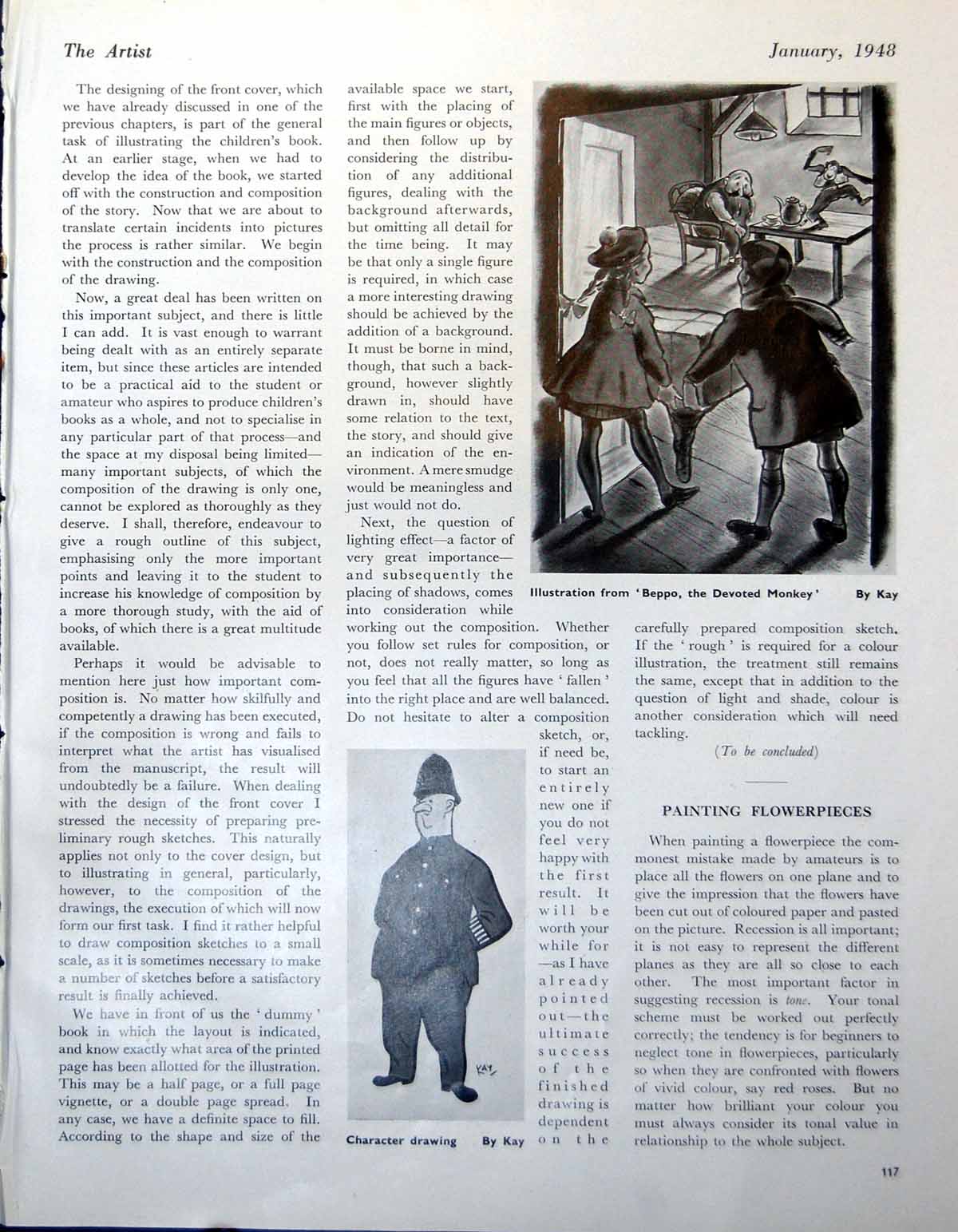 Antique Old Print Kay Illustration Beppo Monkey Pyjama Advert Wj Butt 1948