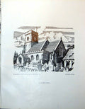 Antique Print Village Church Robert Forman Steelwork Advert T Poulten 1948