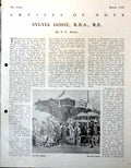 Antique Old Print The Fair Dieppe Sylvia Gosse Envermeu Fortune Teller 1948