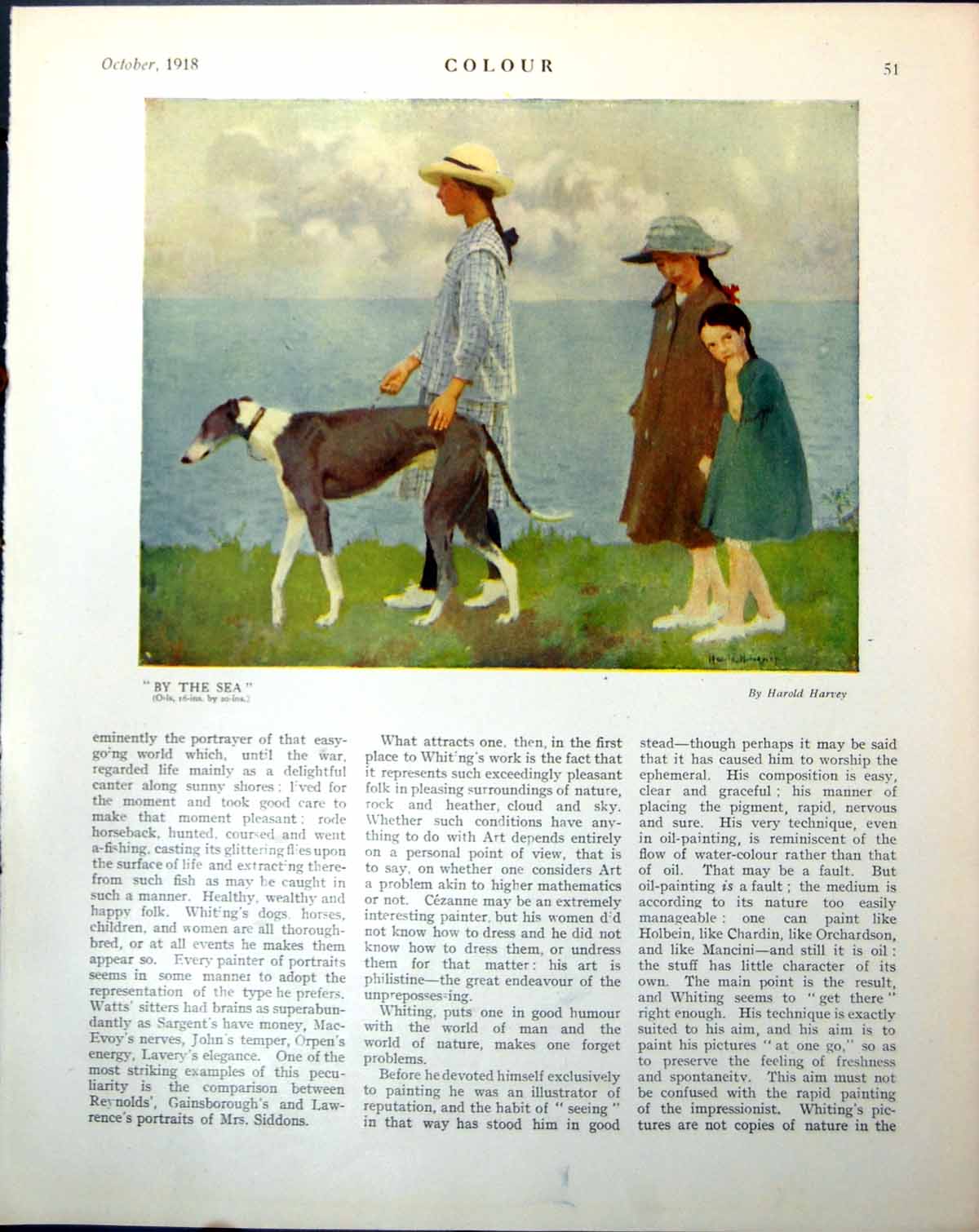 Old By Sea Family Dog HarHarvey Cloth Hall Ypres Alfred Bastien 1918 20th
