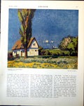 Old Print Spring Thaxted E Bullar German Gun Emplacement M Wagemans 1918 20th