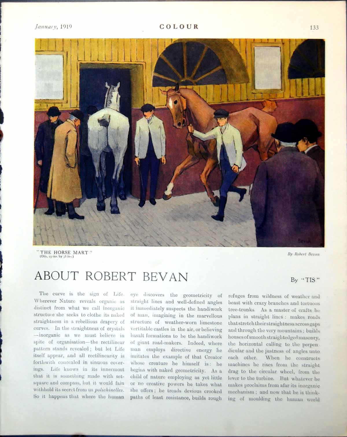 Old Horse Mart Robert Bevan NoStationary Hospital France G Moira1919