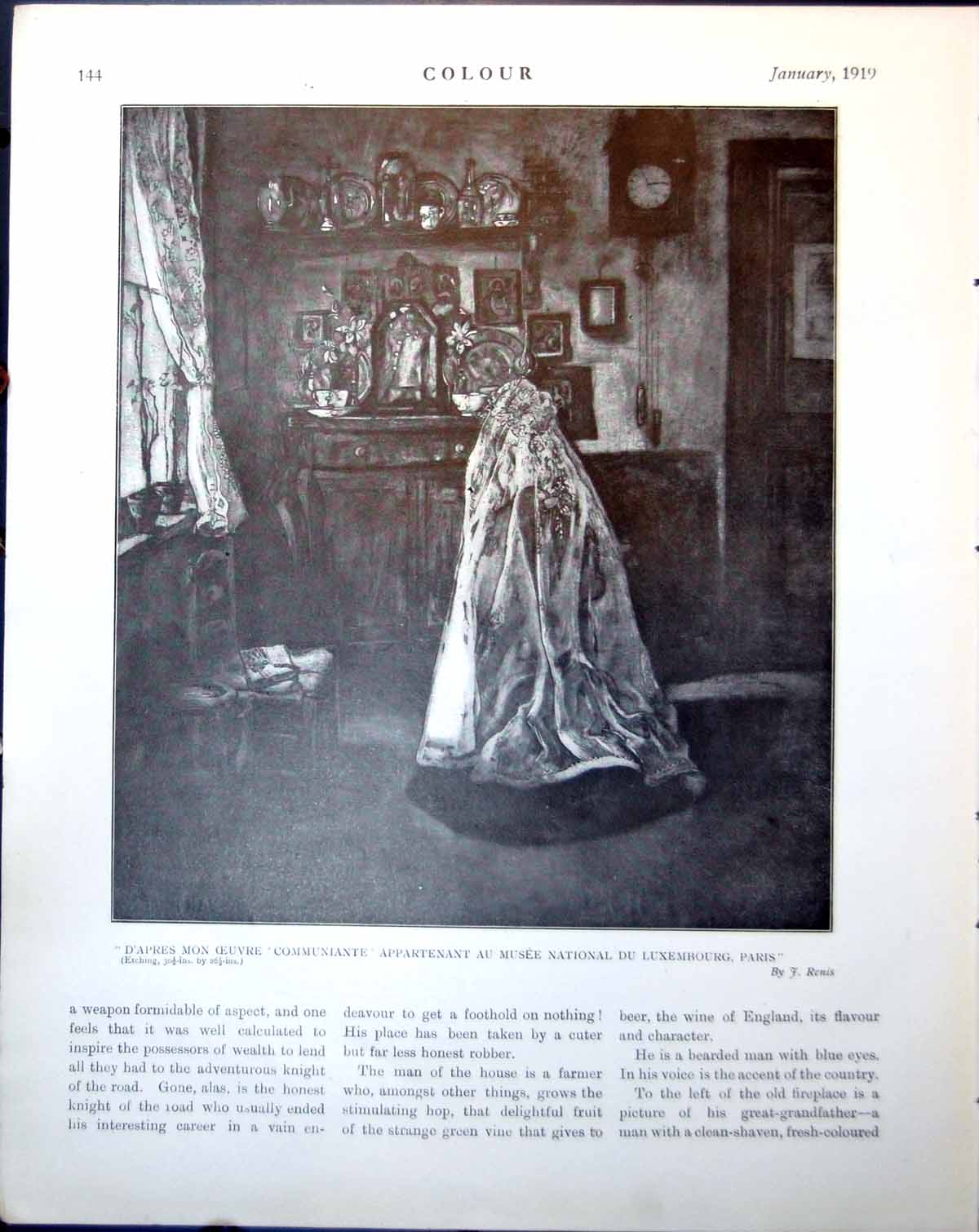 Old Interior House After Work Paris J Renis Terrace Mab Plumbridge 1919 20th