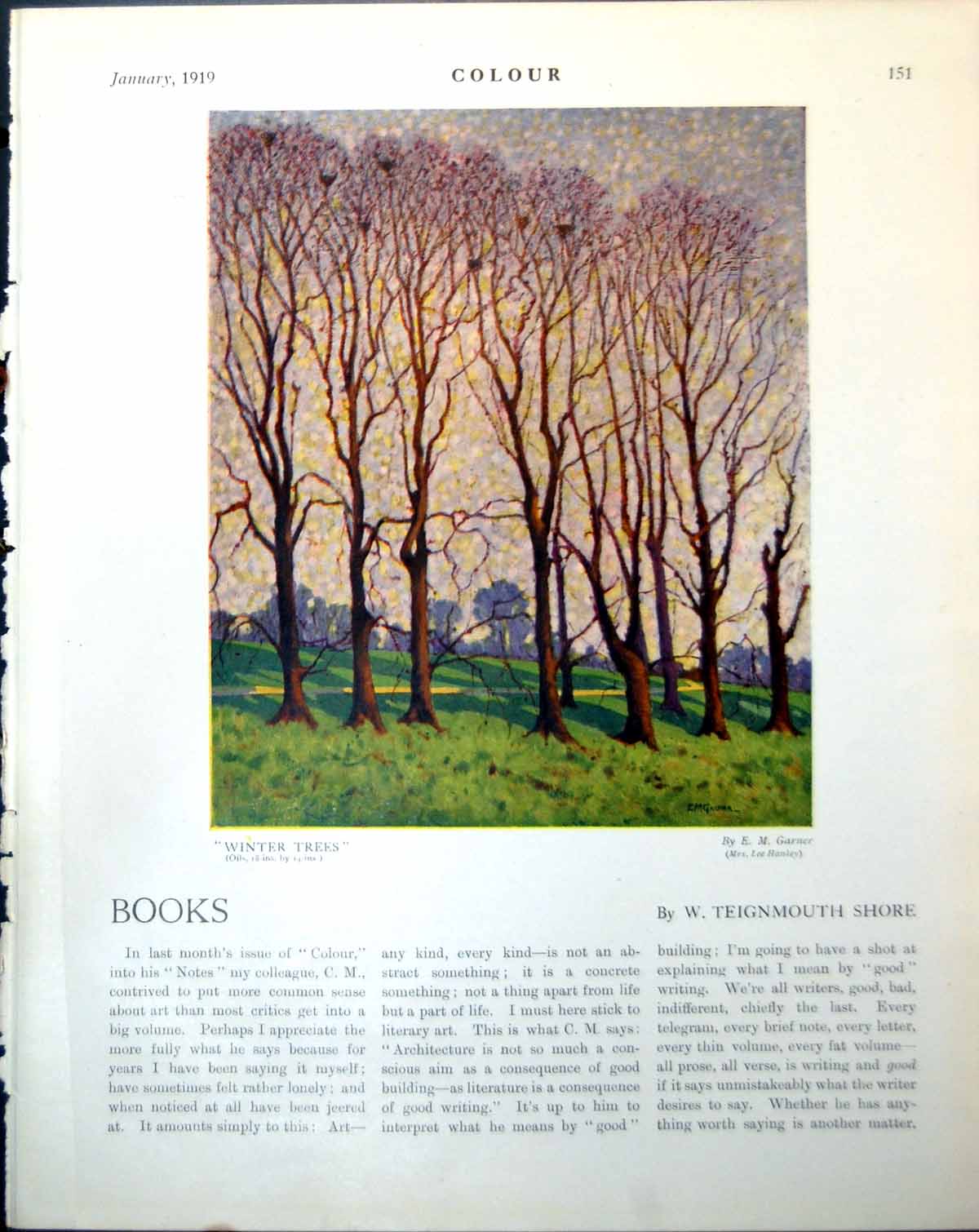 Old Winter Trees E Garner Mrs Lee Hankey Warrior K Ishibashi Sword 1919 20th