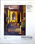 Old Print Designed Waring & Gillows Studio Lounge Furniture Carpets 1918 20th