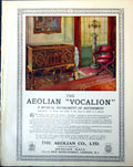 Antique Print Aeolian Vocalion Musical Instrument Case Cabinet Makers 1918 20th