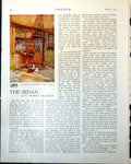 Old Vintage Print Corner Burford E G Swiney Window Door Flowers Doves 1917 20th