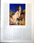Original Old Vintage Print Porto Fino Church M Mccrossan Louise N Hamnett 1917