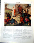 Antique Old Print Tempera Decoration Lieut A E Cooper Sier E Kennington 1917