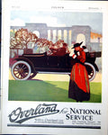 Old Print Overland Cars National Service Lux Curtains Silks Woollens 1917 20th