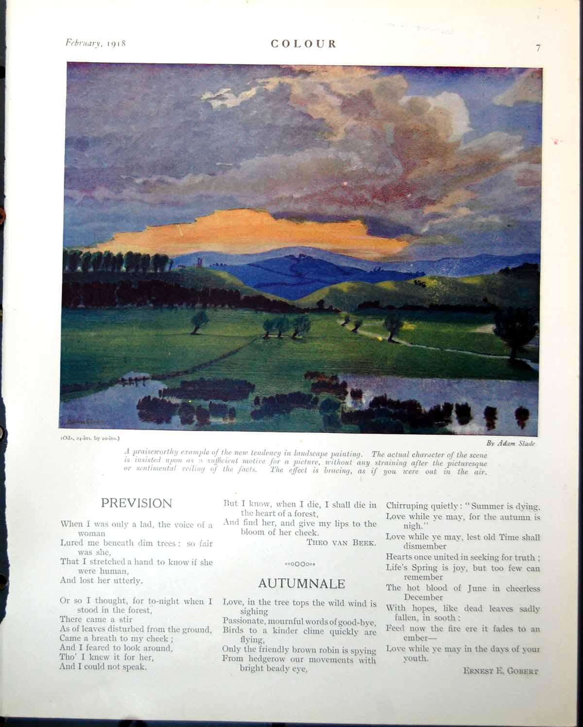 Old Landscape Fields Hills Trees Adam Slade Plea For Pan S Langdale 1918 20th