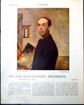 Old Self Portrait W Rothenstein Charcoal Drawing Man F Goulding 1918 20th